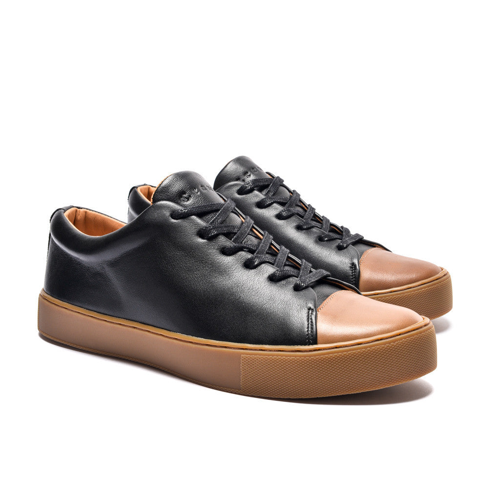 ABINGTON TOE CAP SNEAKER - BLACK GUM - mashroom7