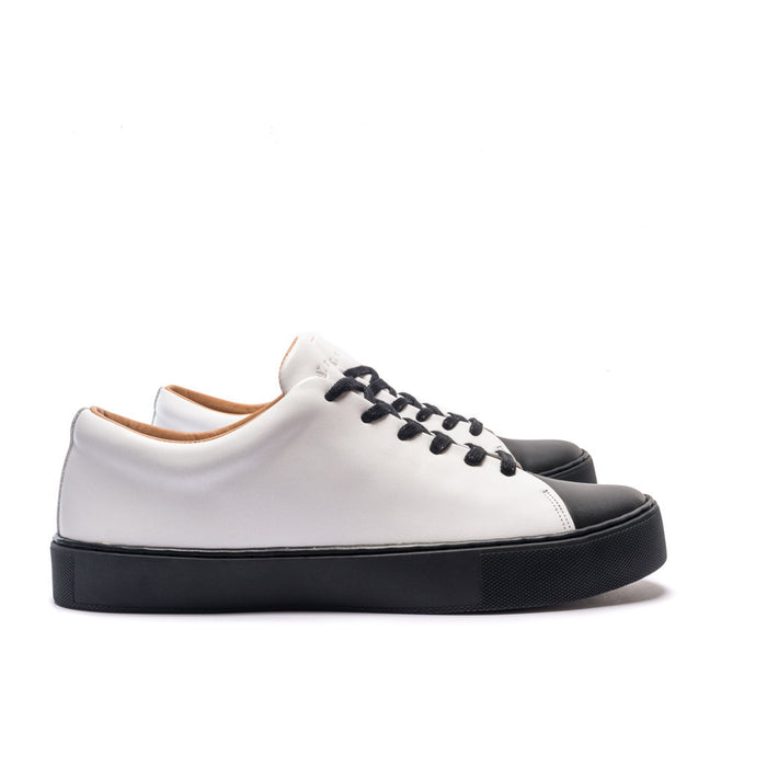 ABINGTON TOE CAP SNEAKER - WHITE BLACK - mashroom7