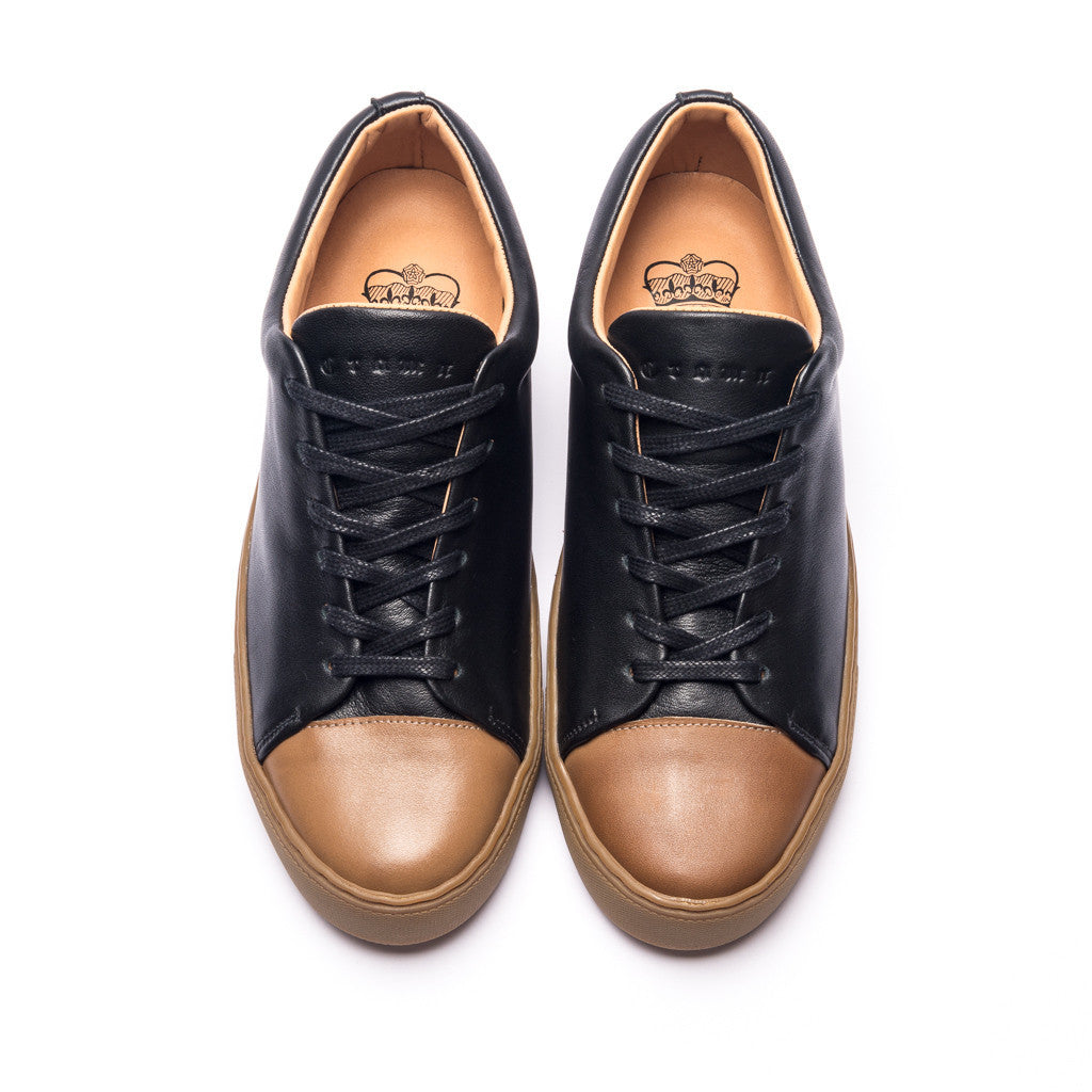 ABINGTON TOE CAP SNEAKER - BLACK GUM - mashroom7