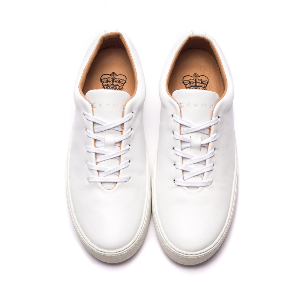 UPTON WHOLECUT SNEAKER - WHITE WHITE - mashroom7